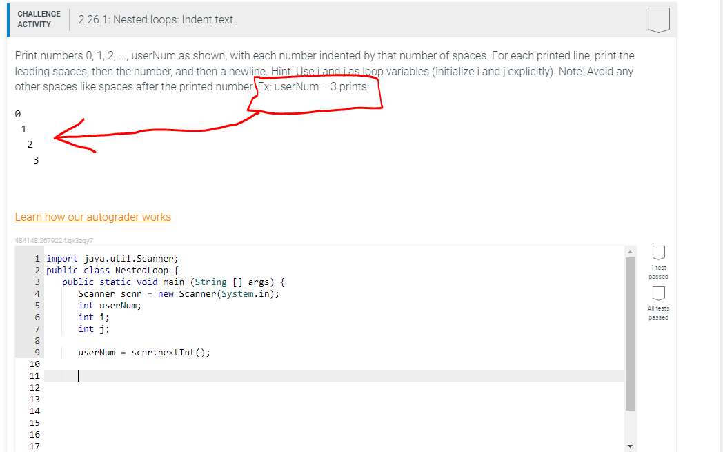 Solved Print numbers 0,1,2,…, userNum as shown, with each | Chegg.com