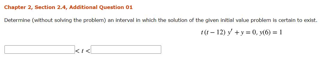 Solved Chapter 2, Section 2.4, Additional Question 01 | Chegg.com