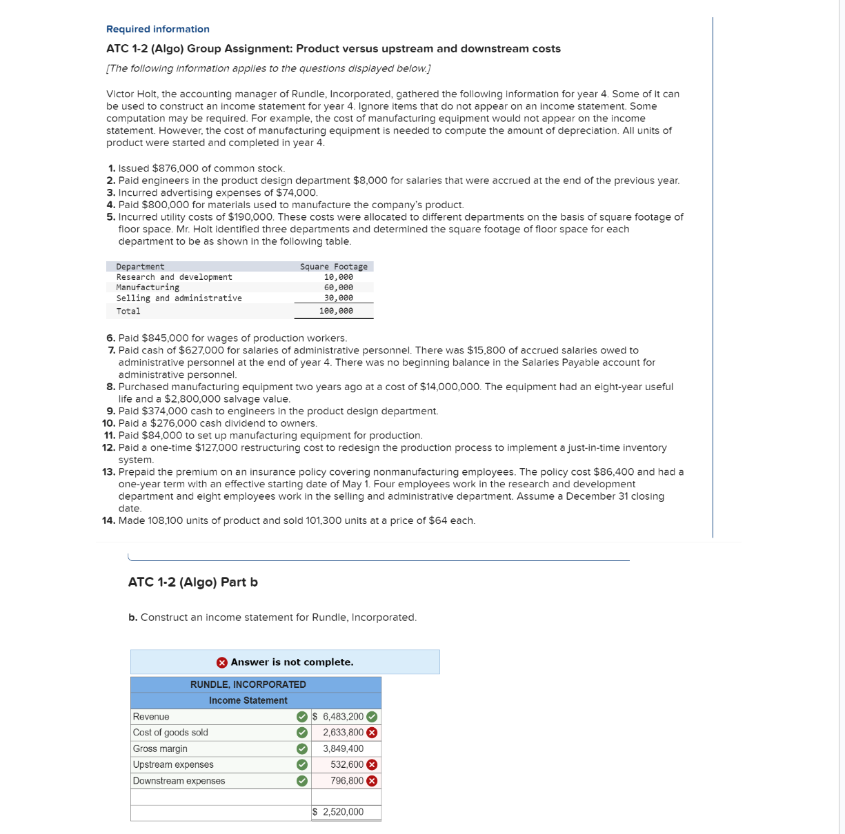 Solved Required informationATC 1-2 (Algo) ﻿Group Assignment: | Chegg.com