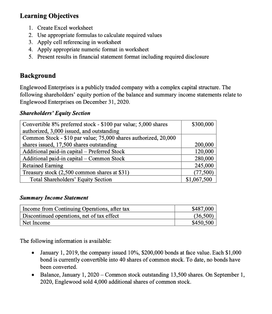 solved-learning-objectives-1-create-excel-worksheet-2-use-chegg