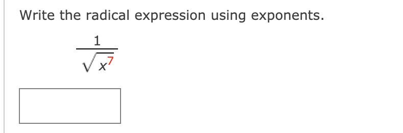 Solved Write the radical expression using exponents. 1 To | Chegg.com