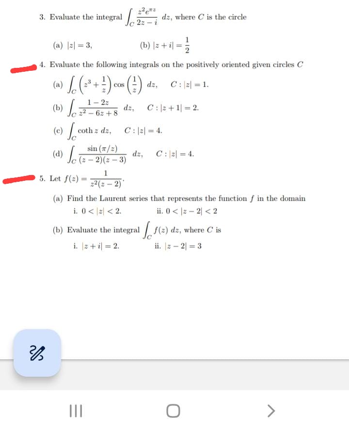 Solved 3. Evaluate the integral ∫C2z−iz2eπzdz, where C is