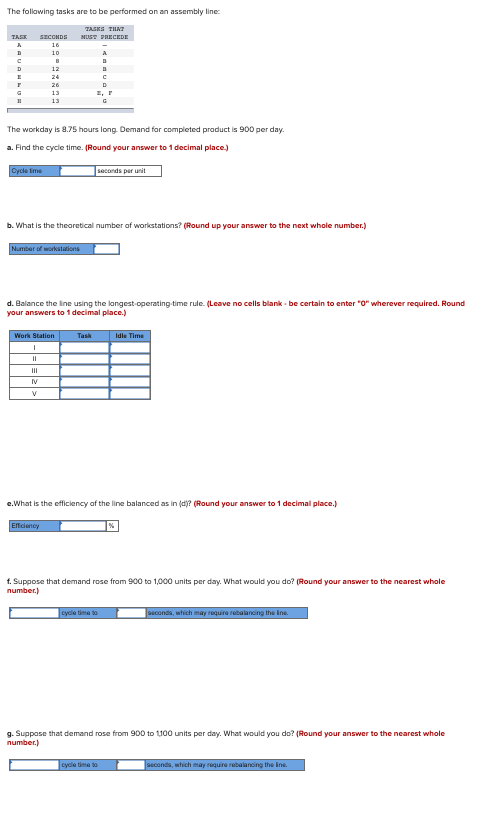 Solved The following tasks are to be performed on an | Chegg.com