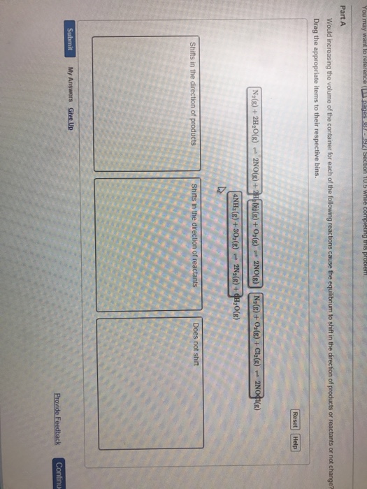 Solved Would increasing the volume of the container for each | Chegg.com