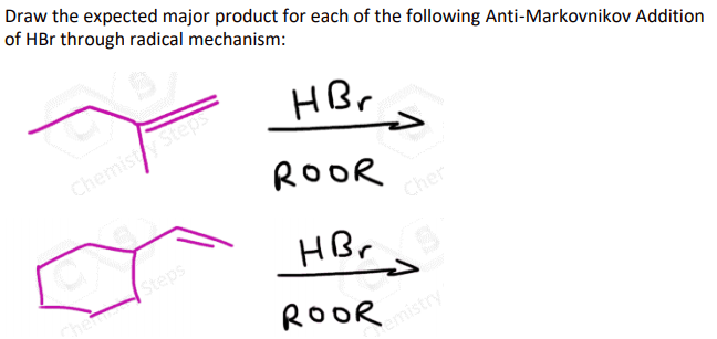 Solved Which Reagent Must Be Used With Hydrobromic Acid To