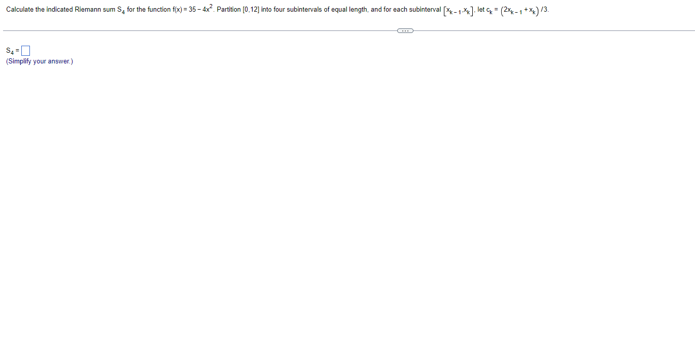 Solved f(x)=35−4x2. Partition [0,12] into four subintervals | Chegg.com