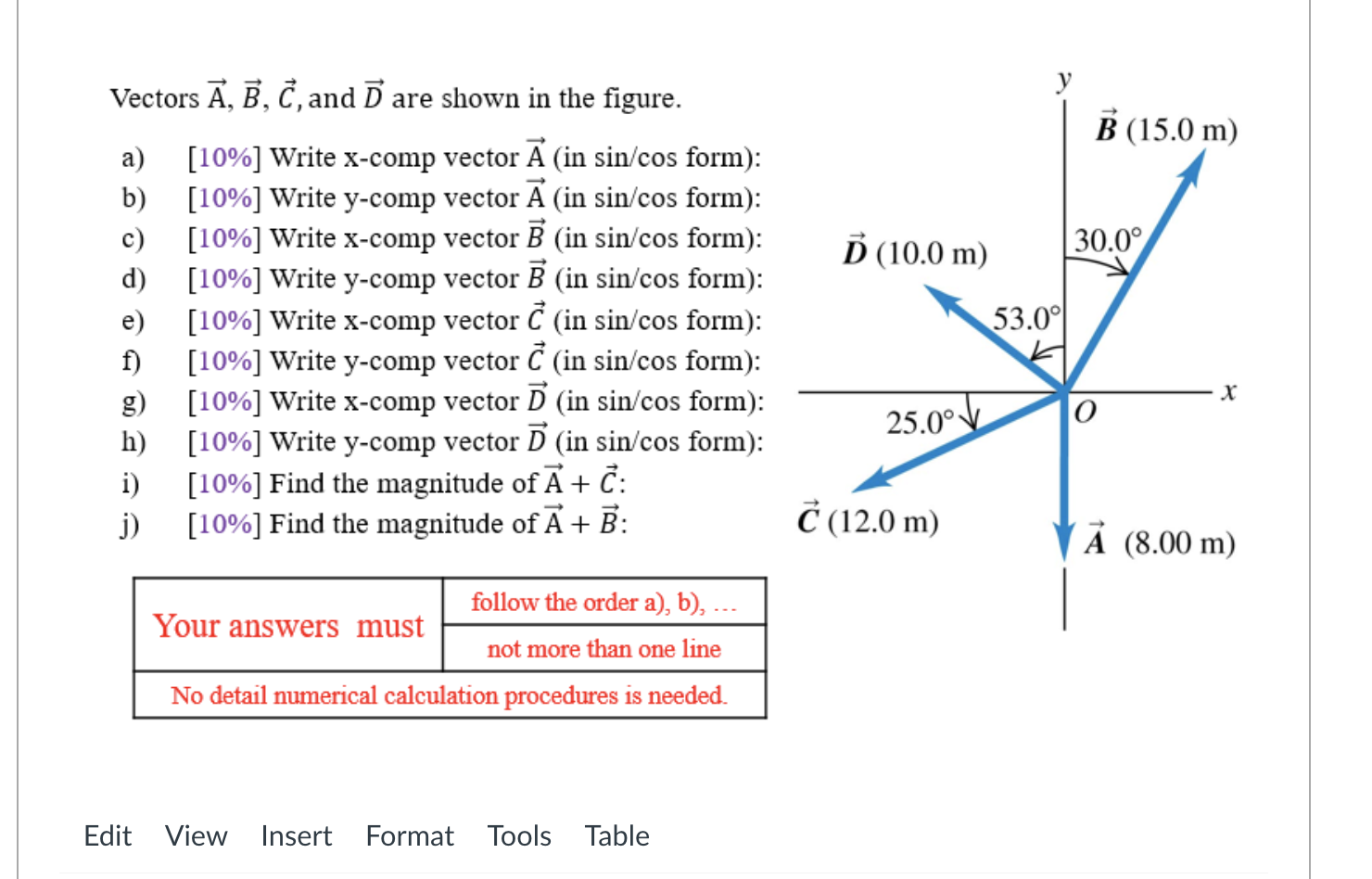 Solved Vectors A. B. C, and D are shown in the | Chegg.com