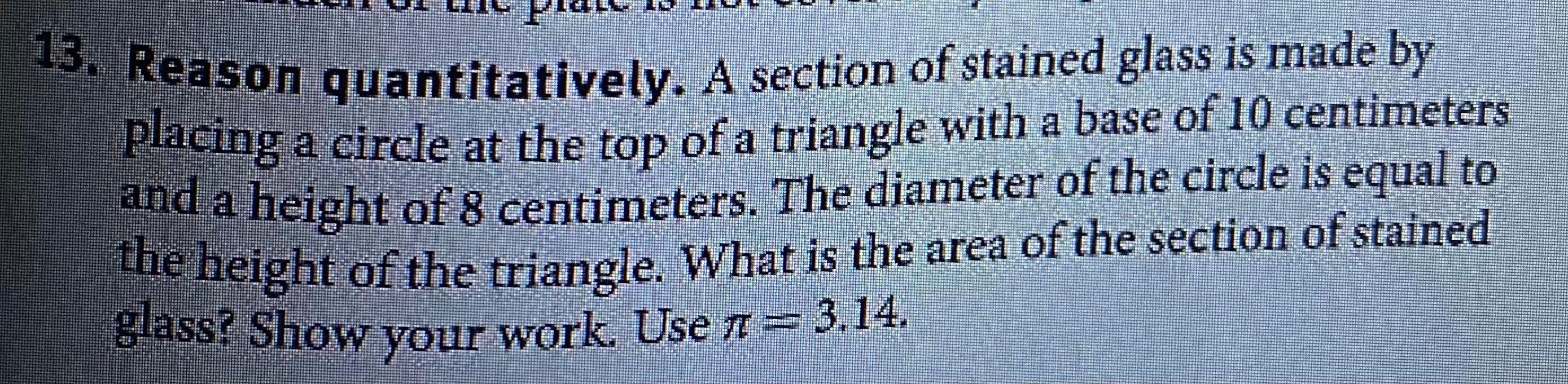 Solved 13. Reason quantitatively. A section of stained glass | Chegg.com