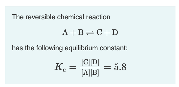 Solved The Reversible Chemical Reaction A+B=C+D Has The | Chegg.com