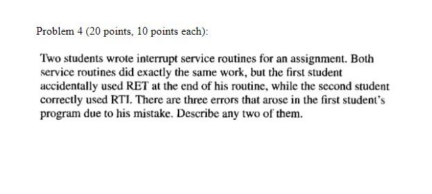 Solved Problem 4 ( 20 points, 10 points each): Two students | Chegg.com