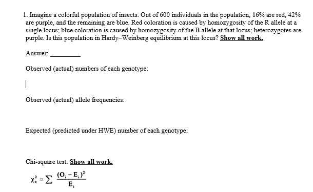 Solved Based on the Chi square results is it Hardy Weinberg | Chegg.com