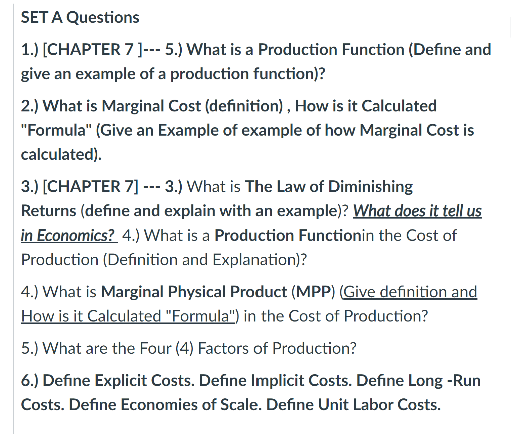 Solved SET A Questions 1.) [CHAPTER 7 ]--- 5.) What is a | Chegg.com
