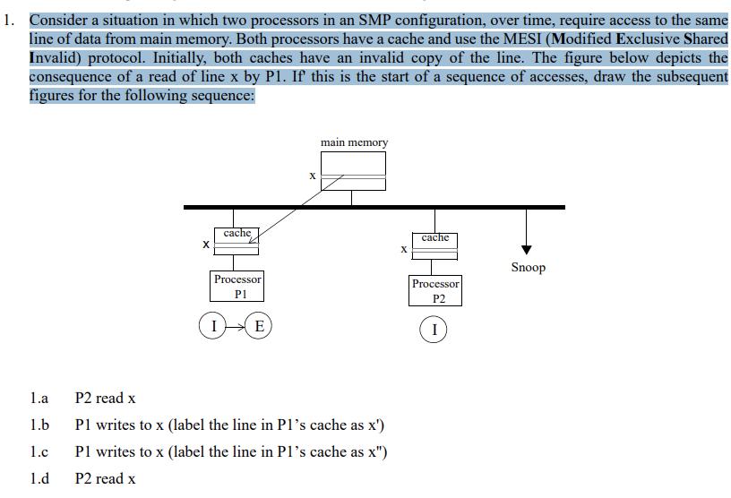 Solved Consider A Situation In Which Two Processors In An | Chegg.com