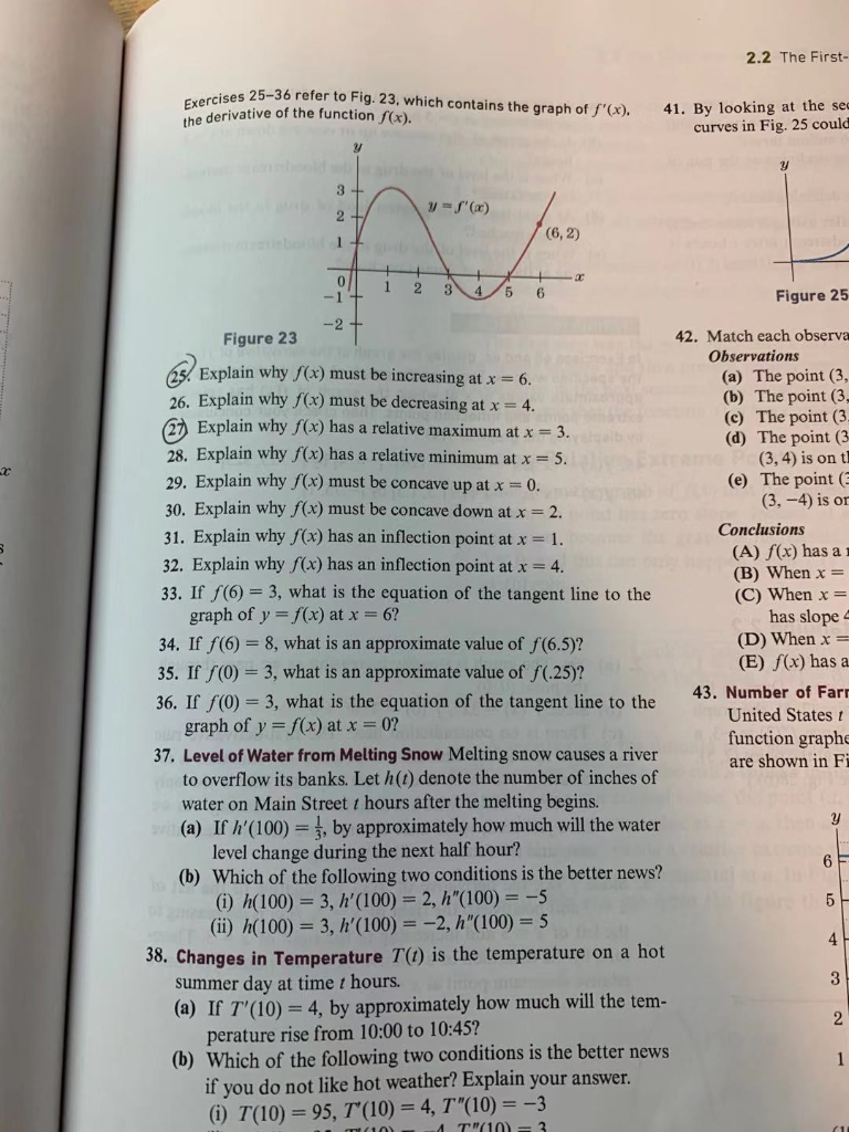 Solved 2.2 The First- Exercises 25-36 refer to Fig. 23, | Chegg.com