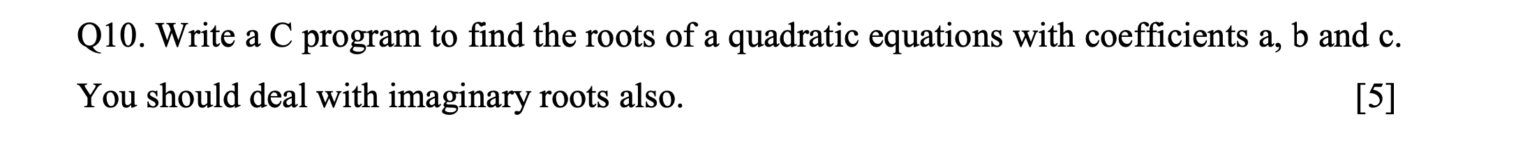 finding roots of equations in c