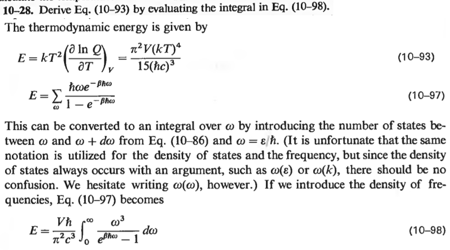 Solved 10-28. Derive Eq. (10-93) by evaluating the integral | Chegg.com