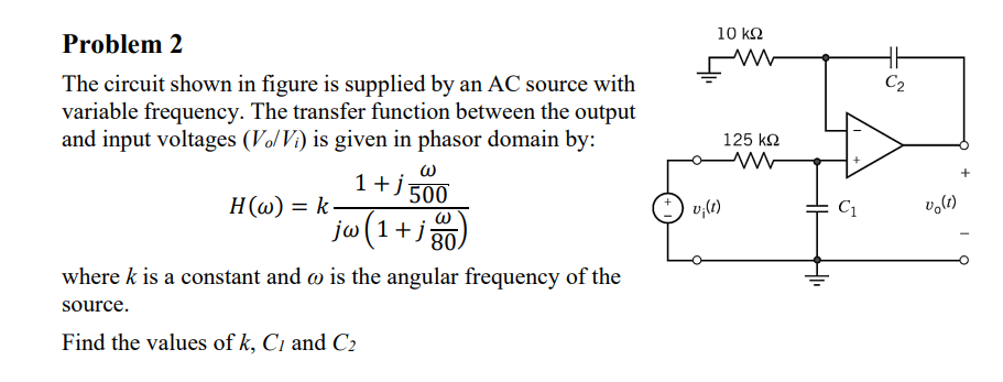 Solved The circuit shown in figure is supplied by an AC | Chegg.com