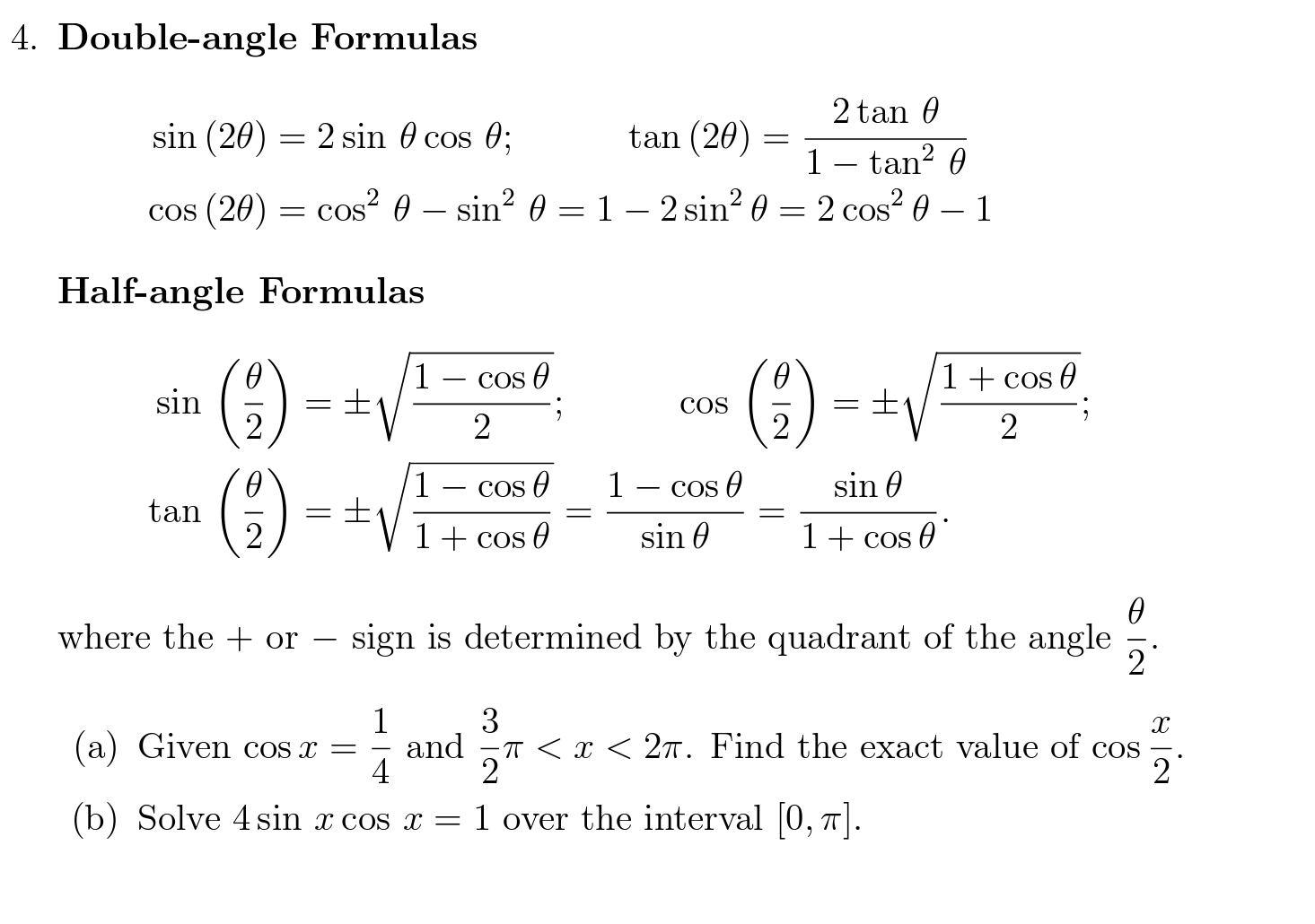 solved-4-double-angle-formulas-chegg