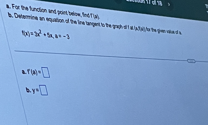 Solved a. For the function and point below, find P(a). b. | Chegg.com