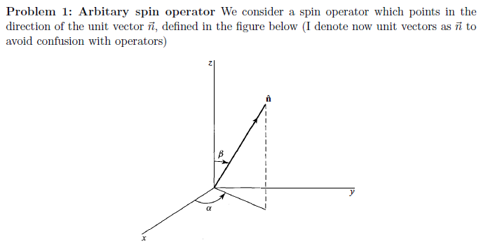 Solved Problem 1: Arbitary spin operator We consider a spin | Chegg.com