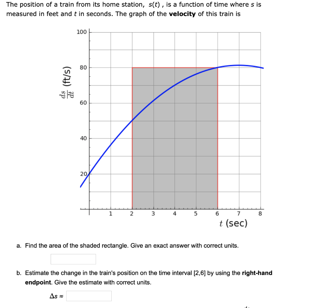 Solved The position of a train from its home station, s(t), | Chegg.com