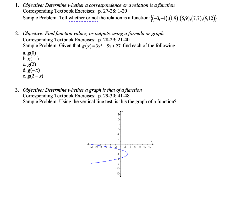 Solved 1. Objective: Determine whether a correspondence or a | Chegg.com