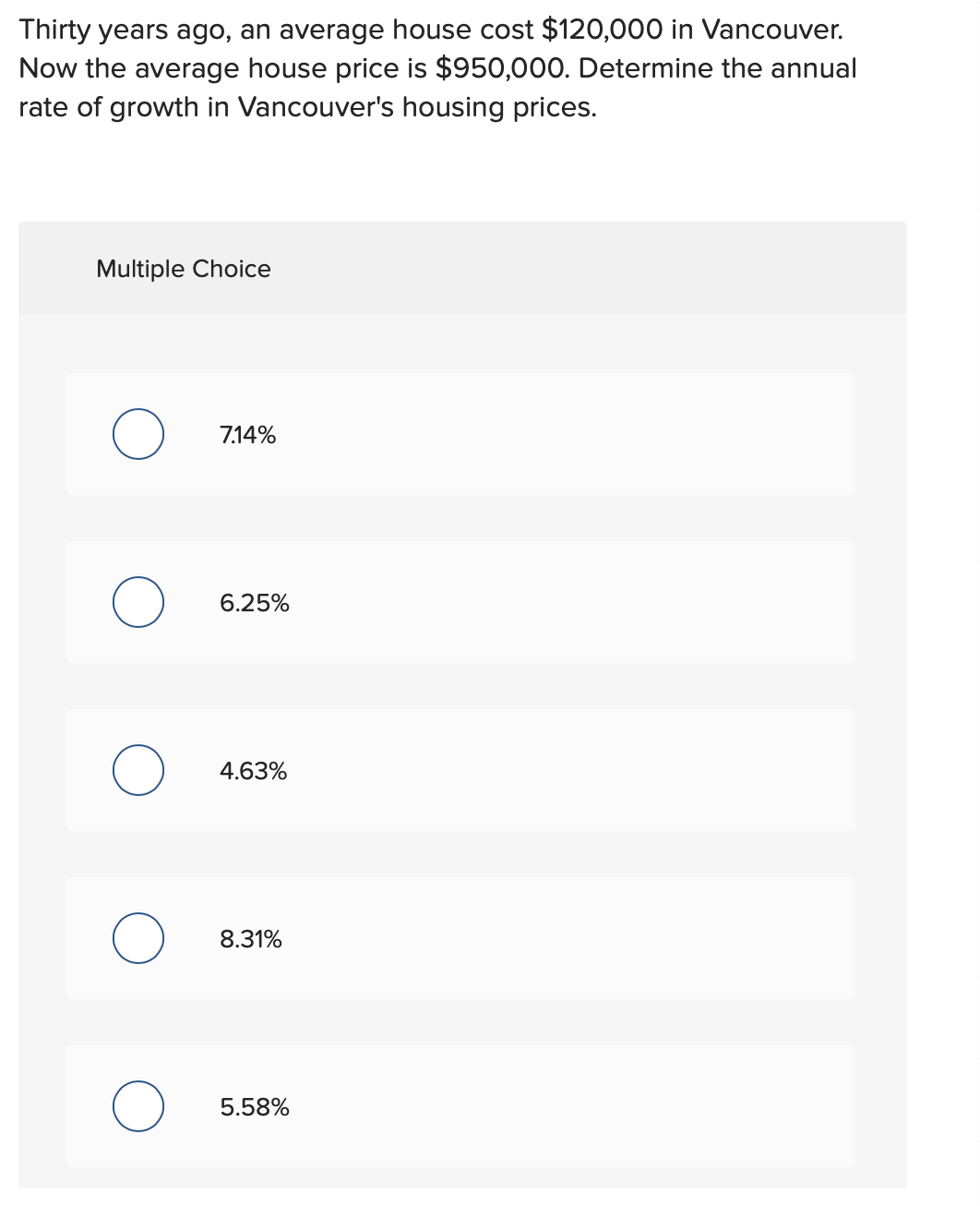 Solved Thirty years ago, an average house cost 120,000 ﻿in