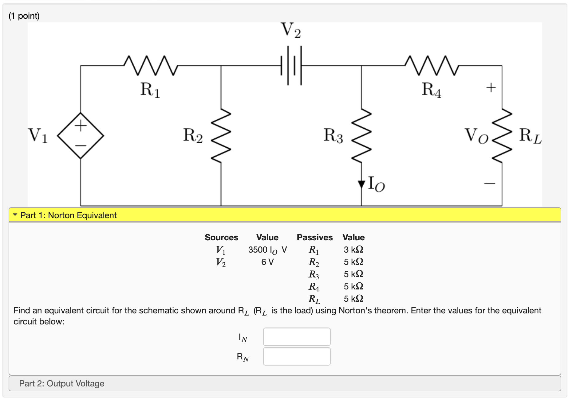 Solved Find an equivalent circuit for the schematic between | Chegg.com