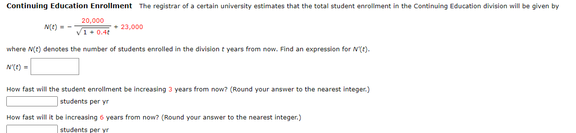 Solved Continuing Education Enrollment The registrar of a | Chegg.com