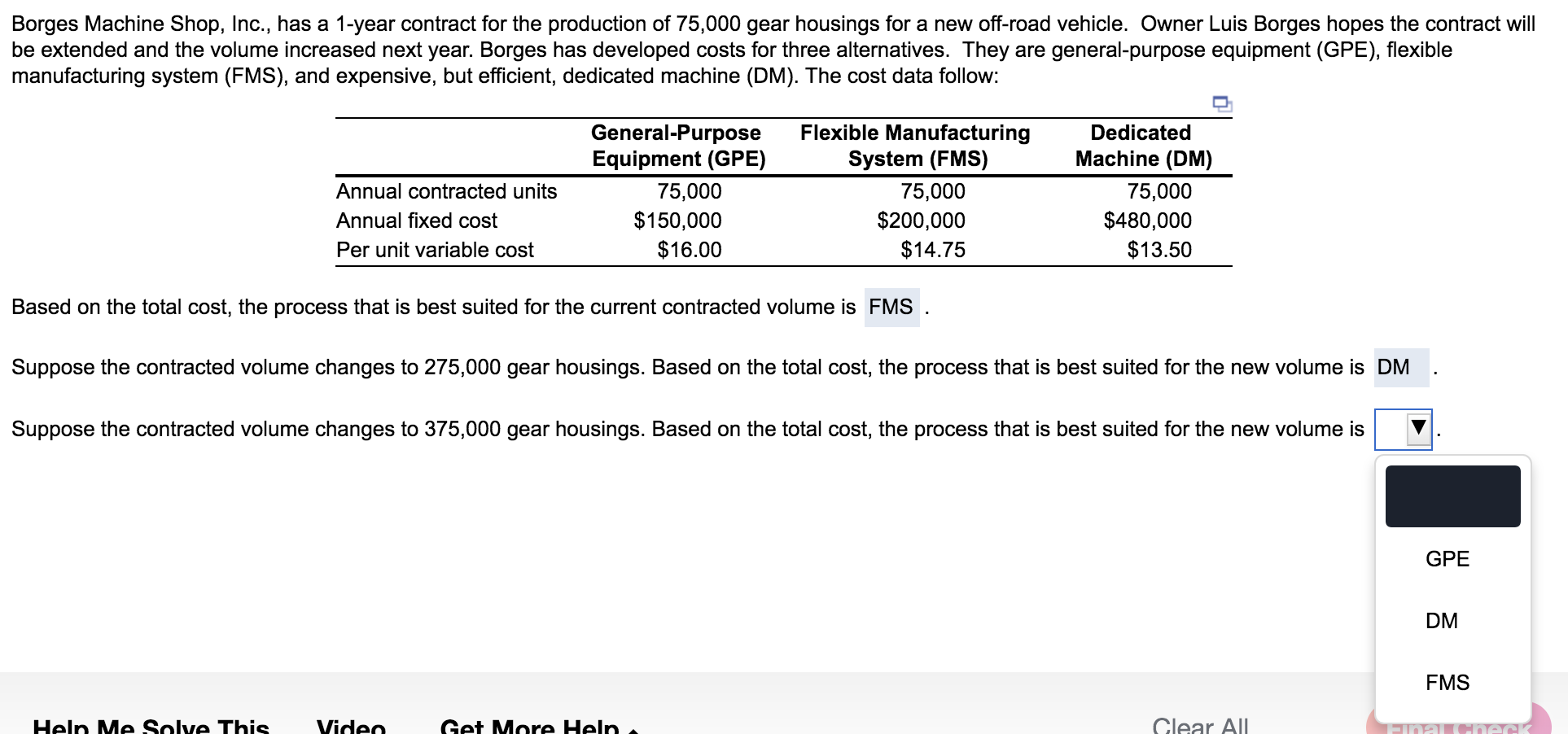 Solved Borges Machine Shop, Inc., has a 1-year contract for | Chegg.com