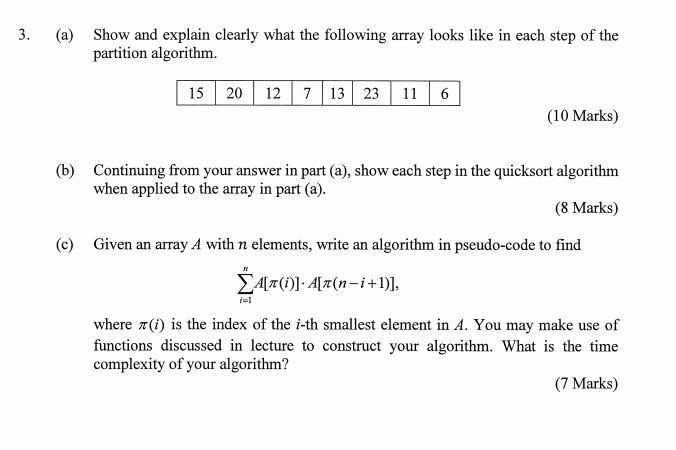 Solved 3. (a) Show and explain clearly what the following | Chegg.com