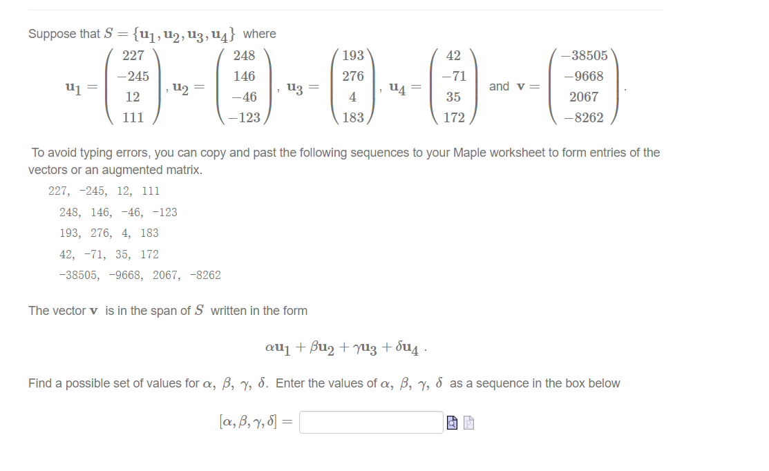 suppose u= 1 2 3