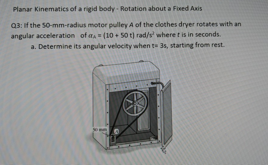 Solved Planar Kinematics of a rigid body- Rotation about a | Chegg.com