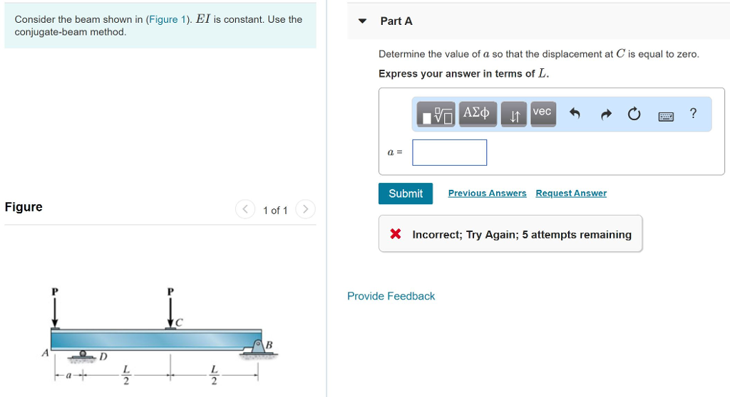 Solved Consider the beam shown in (Figure 1). EI is | Chegg.com