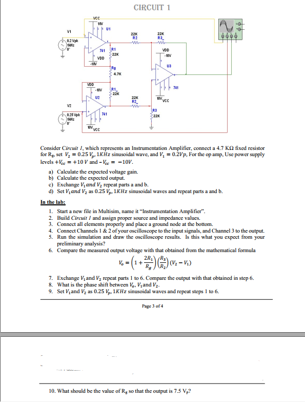 Consider Circuit 1 , which represents an | Chegg.com