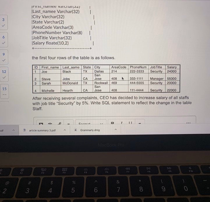 Solved Question 35 (2 points) Consider the following table | Chegg.com