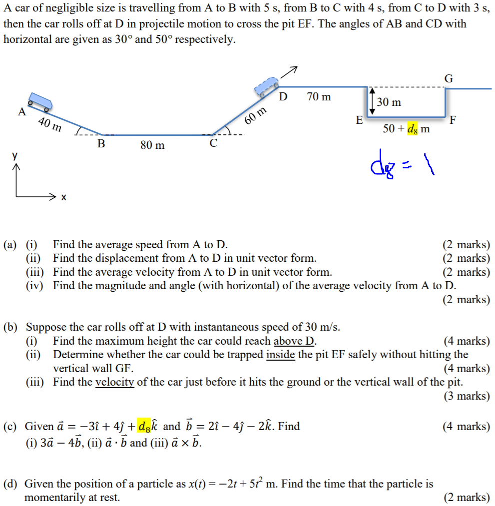 Solved A Car Of Negligible Size Is Travelling From A To B Chegg Com