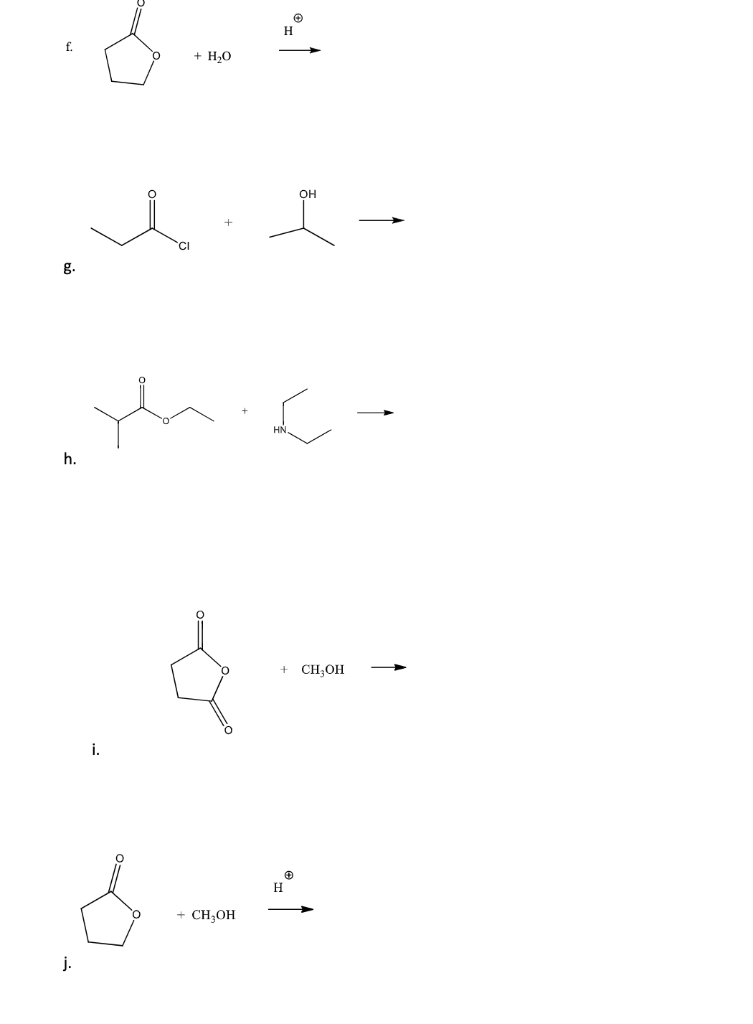 Draw The Products Of The Following Reactions Chegg Com