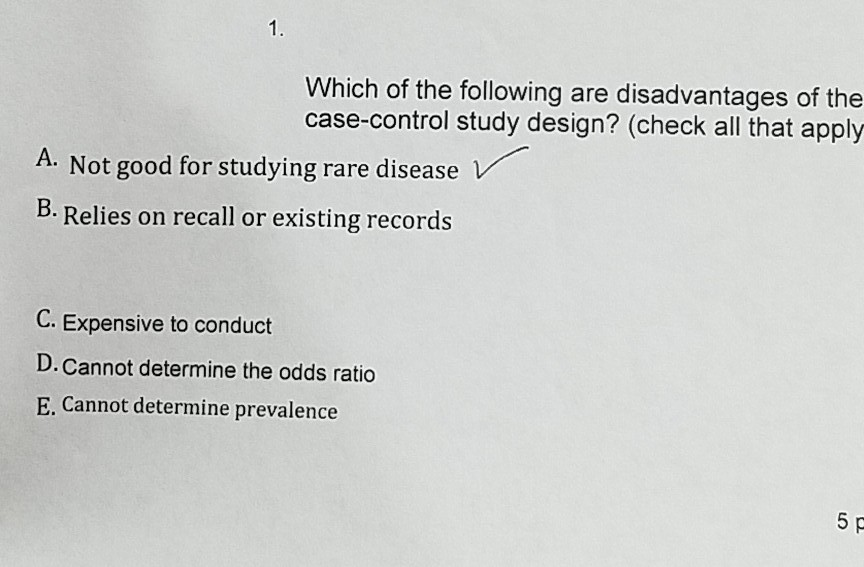 Solved Which Of The Following Are Disadvantages Of The Chegg Com   Image 