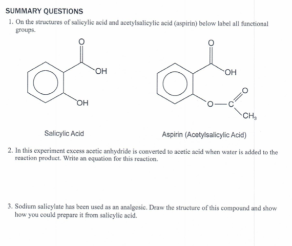 salicylic acid to aspirin