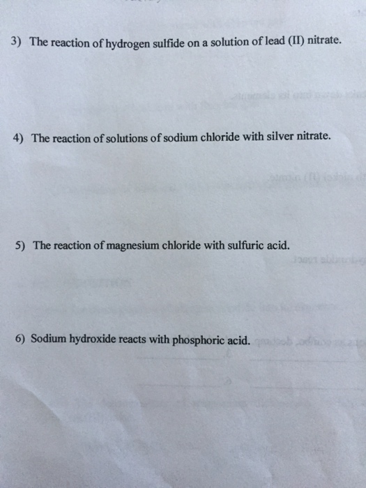Solved The reaction of hydrogen sulfide on a solution of | Chegg.com