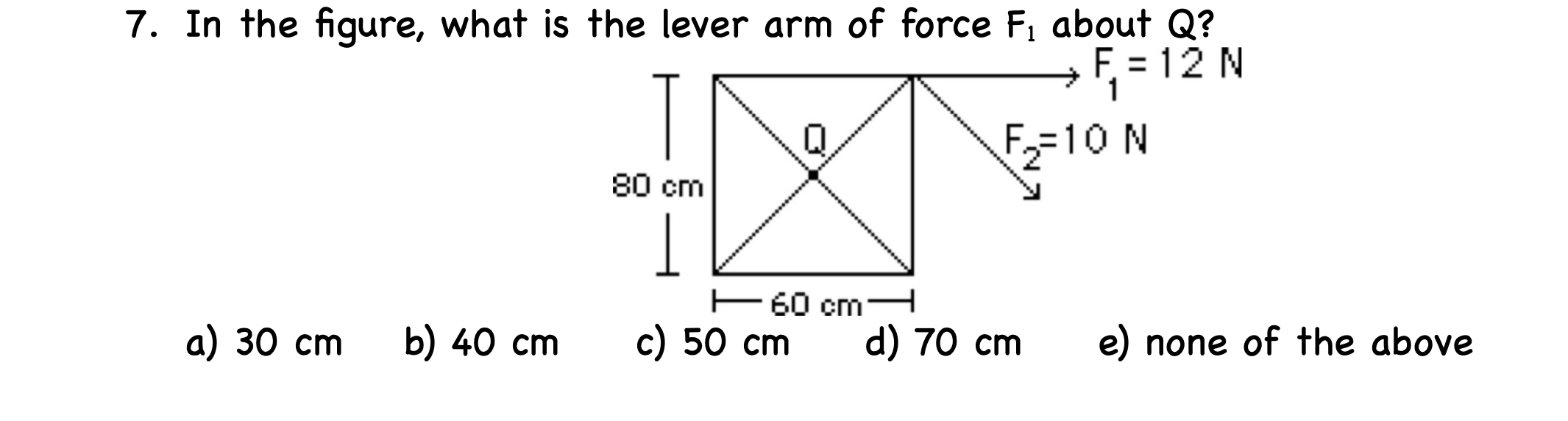 Solved 7. In the figure, what is the lever arm of force Fi | Chegg.com