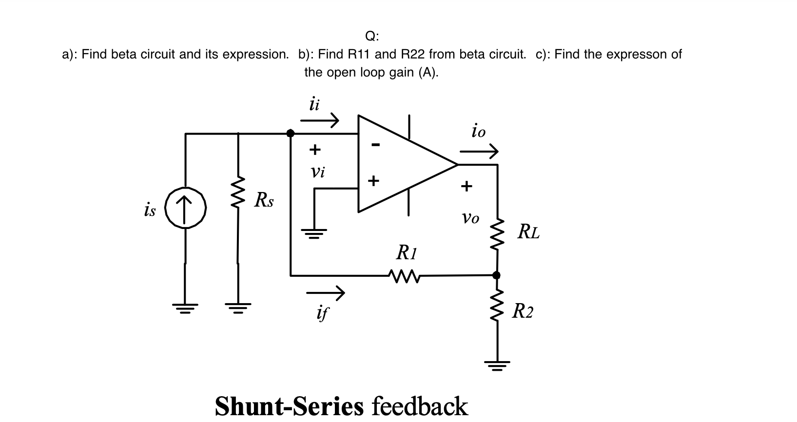 Solved Q: A): Find Beta Circuit And Its Expression. B): Find | Chegg.com