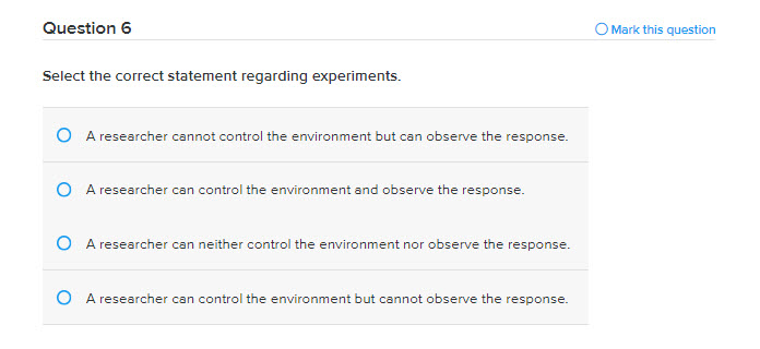 Solved Question 6 O Mark this question Select the correct | Chegg.com