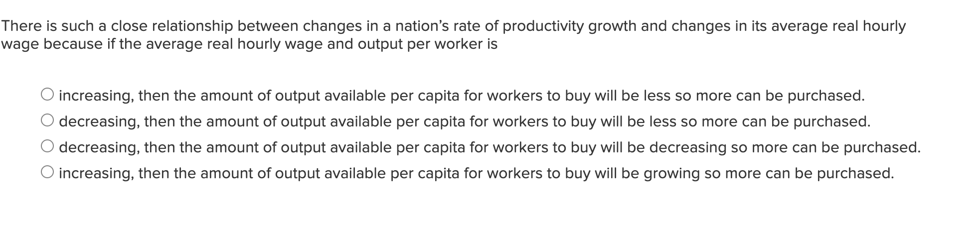 There is such a close relationship between changes in a nations rate of productivity growth and changes in its average real