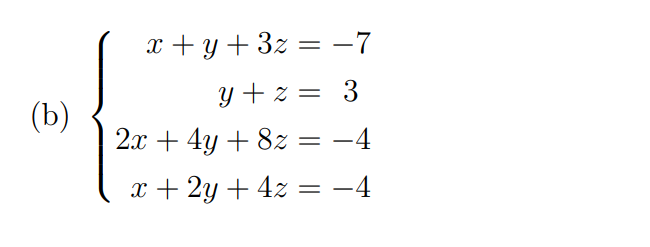 Solved Solve the systems of linear equations, by following | Chegg.com