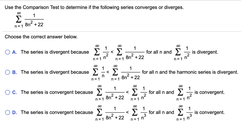 solved-use-the-comparison-test-to-determine-if-the-following-chegg