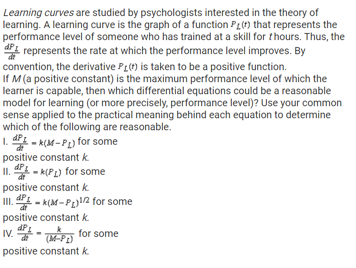 Solved Learning curves are studied by psychologists