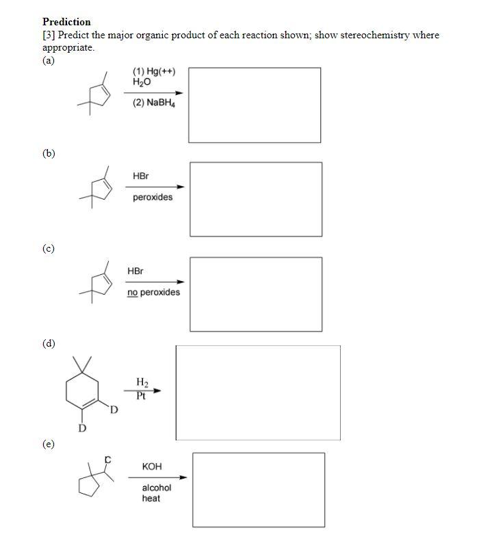 Solved Prediction [3] Predict the major organic product of | Chegg.com