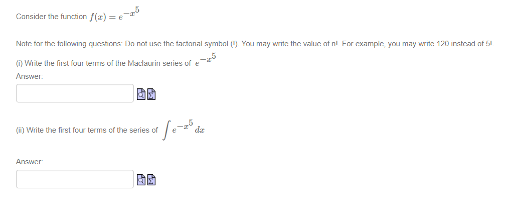 Solved Consider the function f(2)= e 25 Note for the | Chegg.com